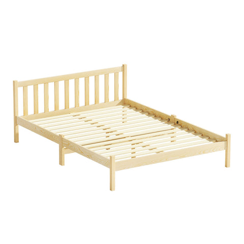 Artiss Bed Frame Double Size Wooden Oak SOFIE Chez Guru