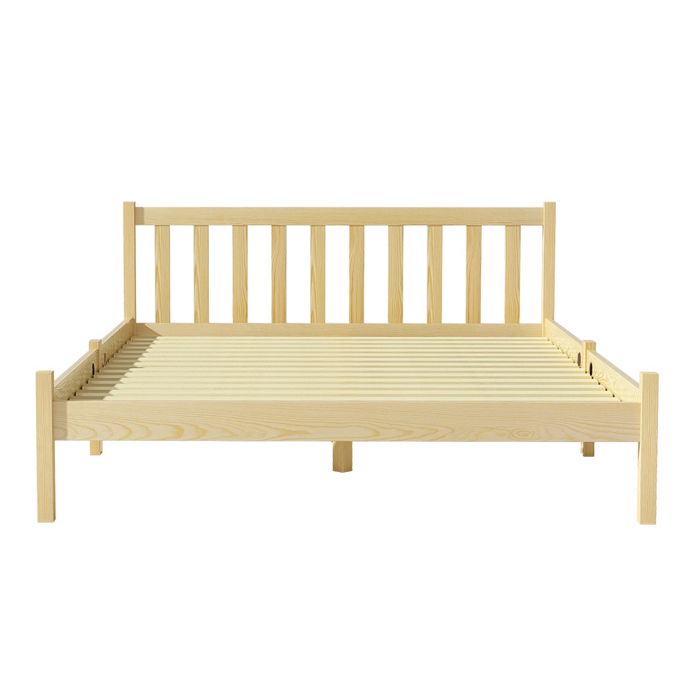 Artiss Bed Frame Double Size Wooden Oak SOFIE Chez Guru