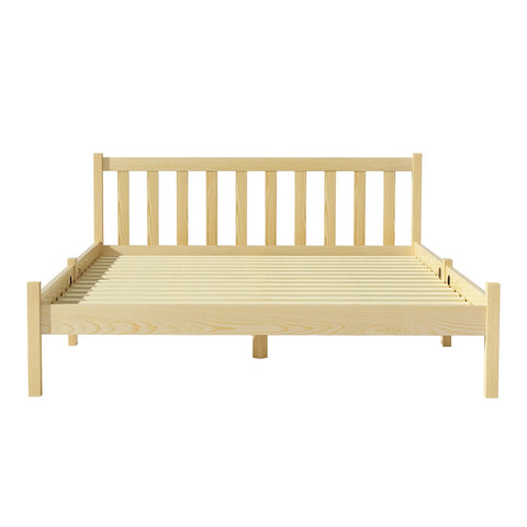 Artiss Bed Frame Double Size Wooden Oak SOFIE Chez Guru