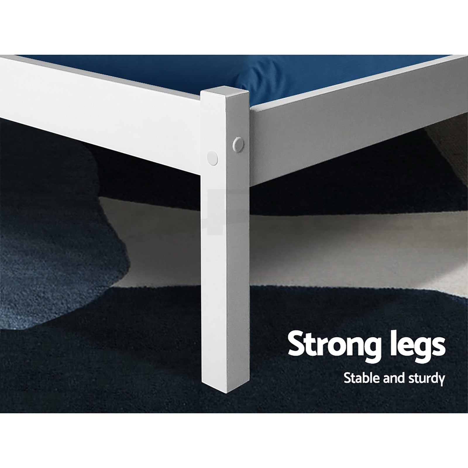 Artiss Bed Frame Queen Size Wooden White SOFIE Chez Guru