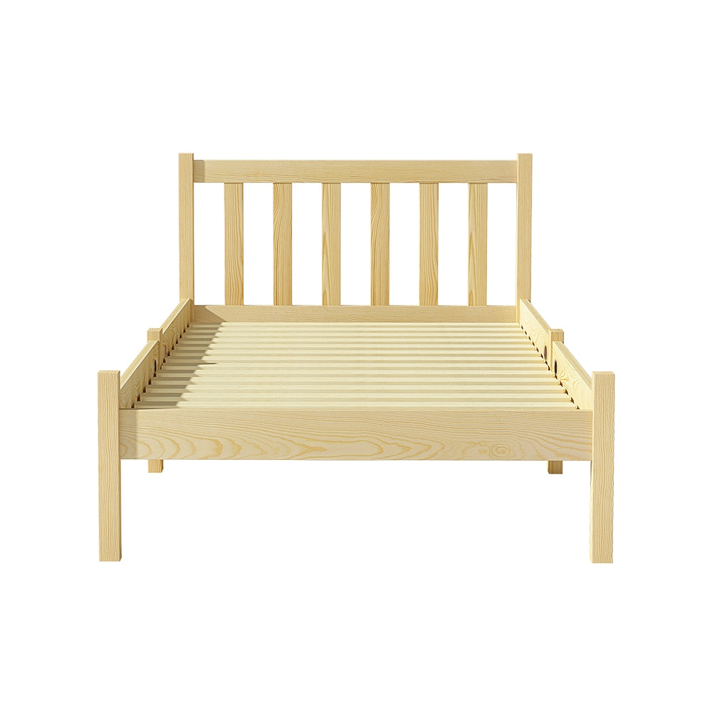 Artiss Bed Frame Single Size Wooden Oak SOFIE Chez Guru
