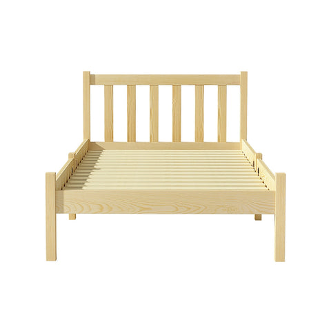 Artiss Bed Frame Single Size Wooden Oak SOFIE Chez Guru