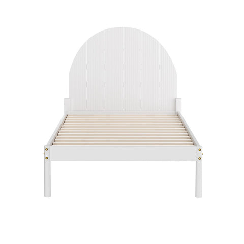 Artiss Bed Frame King Single Size Wooden White DALY Chez Guru