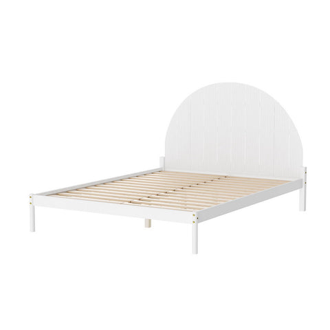 Artiss Bed Frame Queen Size Wooden White DALY Chez Guru
