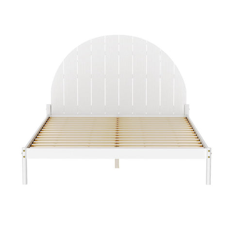 Artiss Bed Frame Queen Size Wooden White DALY Chez Guru