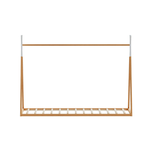 Artiss Bed Frame Wooden Kids House Single Frame Oak ENID Chez Guru