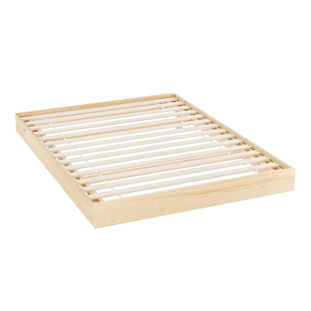 Artiss Bed Frame Double Size Floating Wooden Mattress Base Platform Timber ODIN Chez Guru