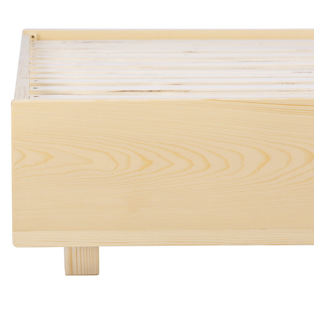 Artiss Bed Frame Double Size Floating Wooden Mattress Base Platform Timber ODIN Chez Guru