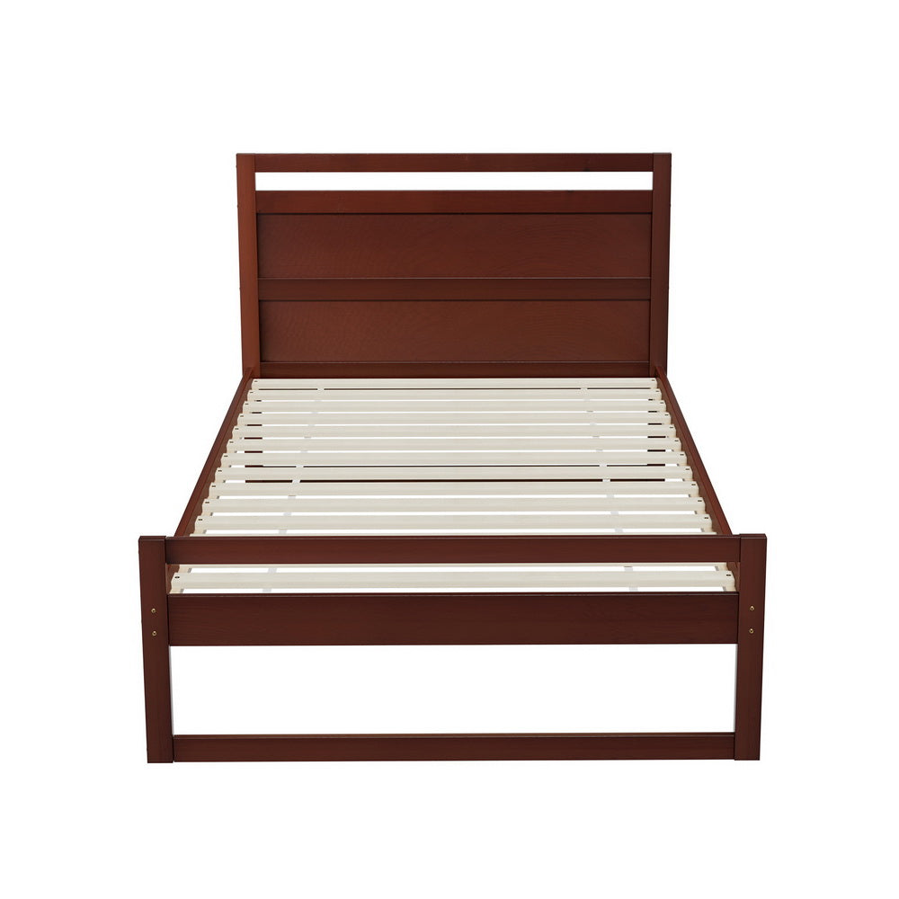 Artiss Bed Frame King Single Size Wooden Walnut WITTON Chez Guru