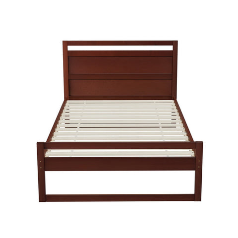 Artiss Bed Frame King Single Size Wooden Walnut WITTON Chez Guru
