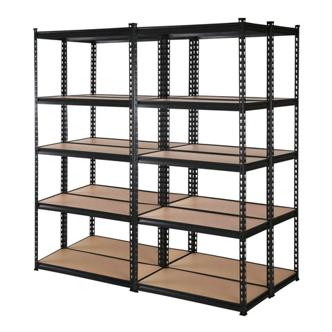 Giantz 4x1.8M Garage Shelving Warehouse Rack Pallet Racking Storage Shelve Black Chez Guru