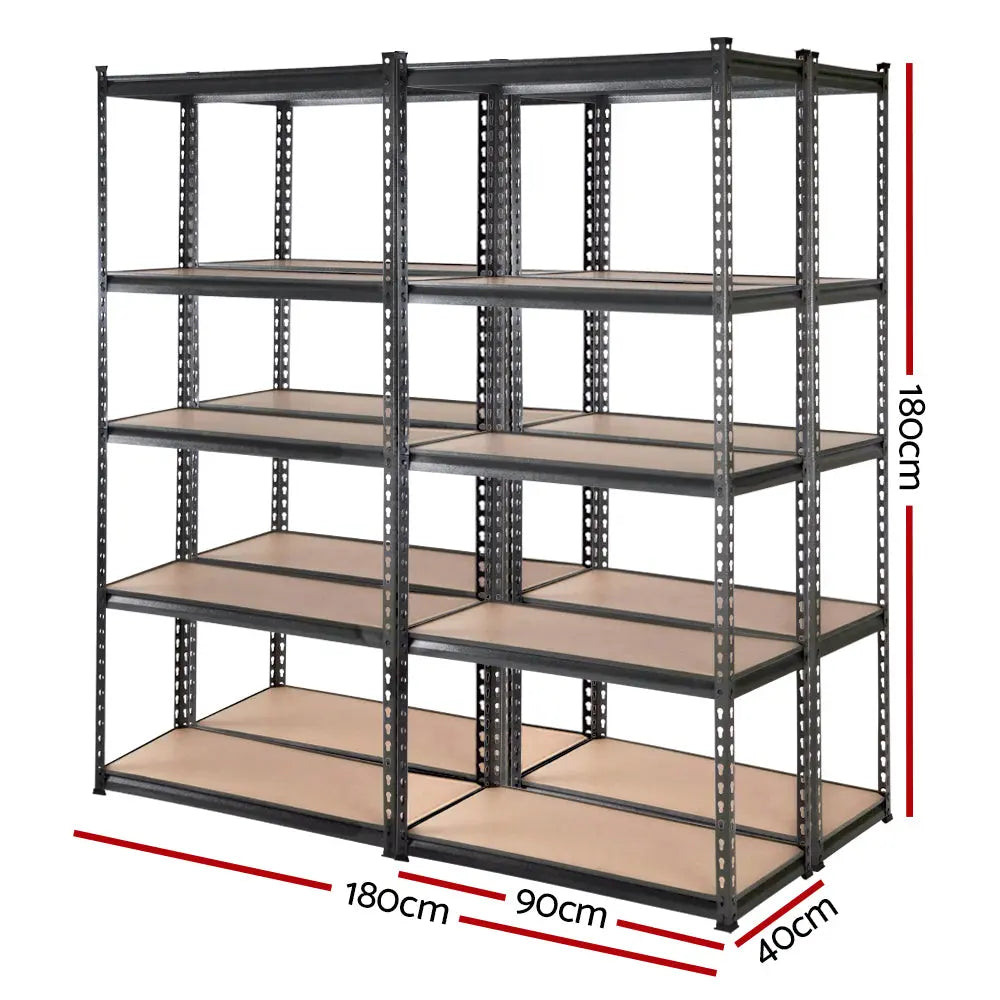 Giantz 4x1.8M Garage Shelving Warehouse Rack Pallet Racking Storage Charcoal Chez Guru