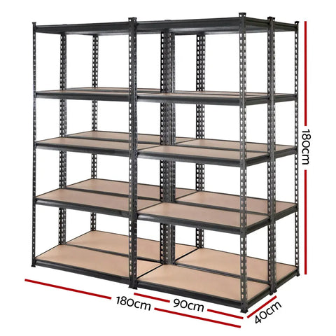 Giantz 4x1.8M Garage Shelving Warehouse Rack Pallet Racking Storage Charcoal Chez Guru