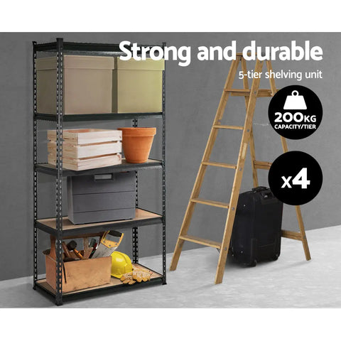 Giantz 4x1.8M Garage Shelving Warehouse Rack Pallet Racking Storage Charcoal Chez Guru