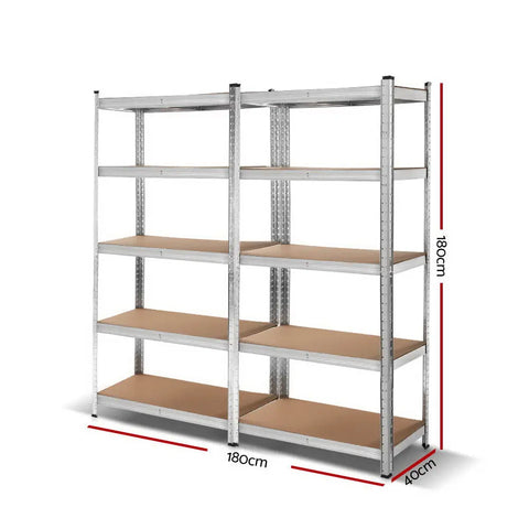 Giantz 2x1.8M Garage Shelving Warehouse Rack Pallet Racking Storage Shelf Silver Chez Guru
