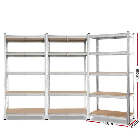 Giants 3x1.8M Warehouse Shelving Rack Racking Garage Metal Storage Shelves Chez Guru