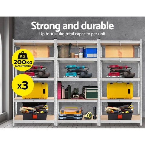 Giants 3x1.8M Warehouse Shelving Rack Racking Garage Metal Storage Shelves Chez Guru