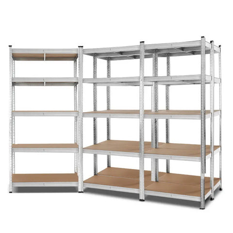 Giantz 5x1.8M Garage Shelving Warehouse Rack Pallet Racking Storage Shelf Silver Chez Guru