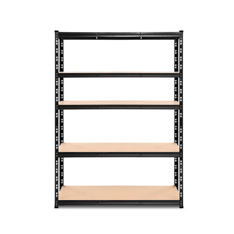 Giantz 1.8M Warehouse Racking Shelving Storage Shelf Garage Shelves Rack Steel Black Chez Guru