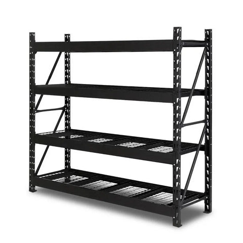 Giantz 2Mx2M Garage Shelving Warehouse Rack Pallet Racking Storage Shelve Black Chez Guru