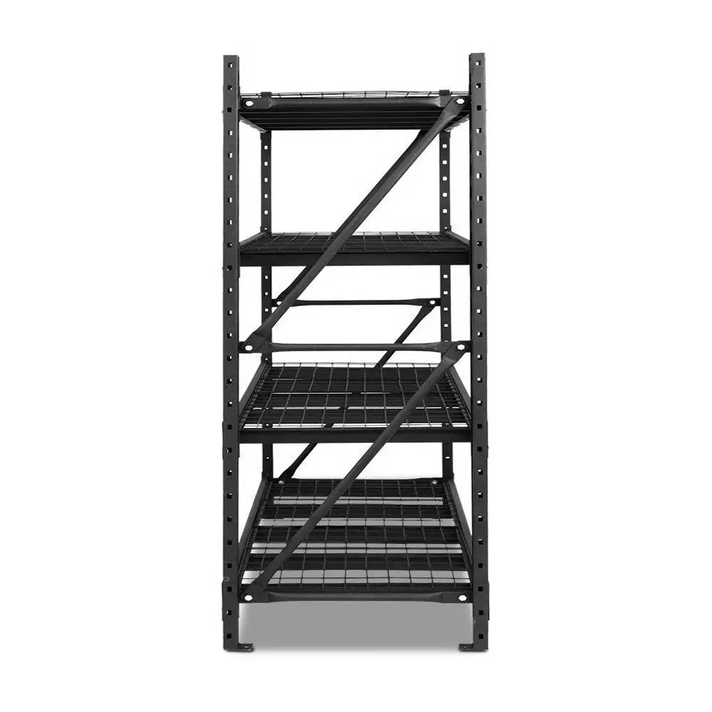 Giantz 2Mx2M Garage Shelving Warehouse Rack Pallet Racking Storage Shelve Black Chez Guru