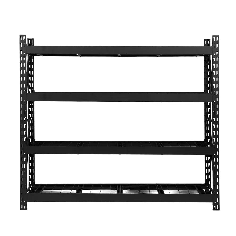 Giantz 4Mx2M Garage Shelving Warehouse Rack Pallet Racking Storage Shelve Black Chez Guru