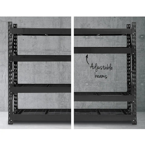 Giantz 4Mx2M Garage Shelving Warehouse Rack Pallet Racking Storage Shelve Black Chez Guru