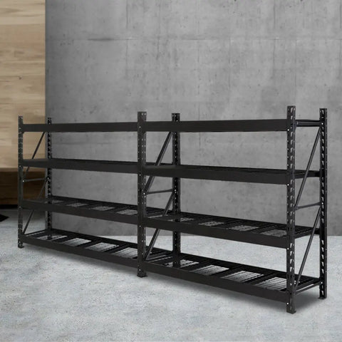 Giantz 4Mx2M Garage Shelving Warehouse Rack Pallet Racking Storage Shelve Black Chez Guru