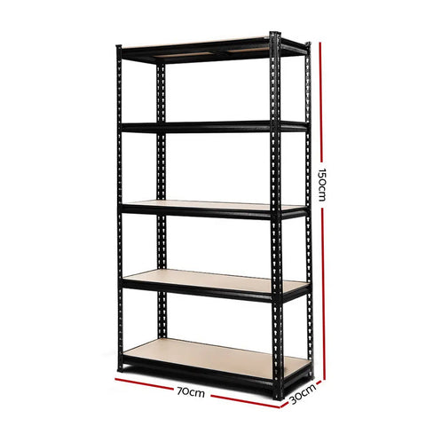 Giantz 1.5M Garage Shelving Warehouse Rack Pallet Racking Storage Shelve Black Chez Guru