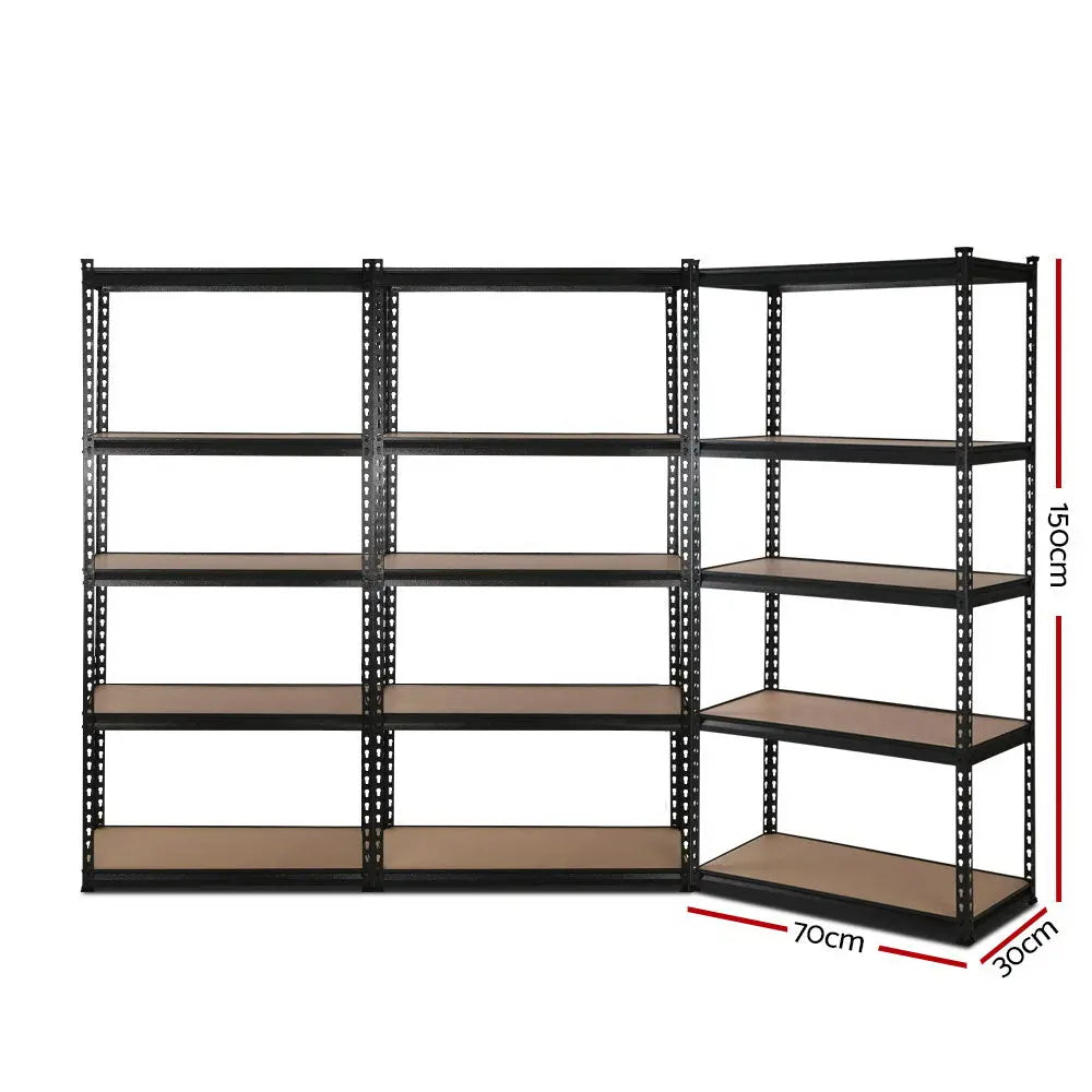3x1.5M Warehouse Shelving Racking Storage Garage Steel Metal Shelves Rack Chez Guru