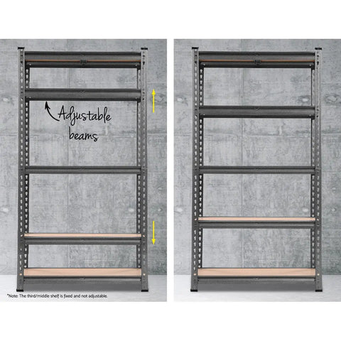 Giantz 1.5M Garage Shelving Warehouse Rack Pallet Racking Storage Shelf Charcoal Chez Guru