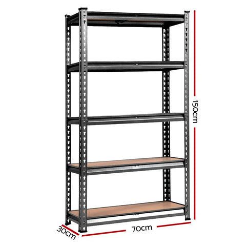Giantz 5x1.5M Garage Shelving Warehouse Rack Pallet Racking Storage Charcoal Chez Guru