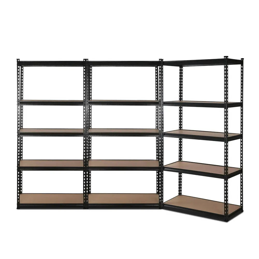 Giantz 3x1.8M Garage Shelving Warehouse Rack Pallet Racking Storage Shelve Black Chez Guru