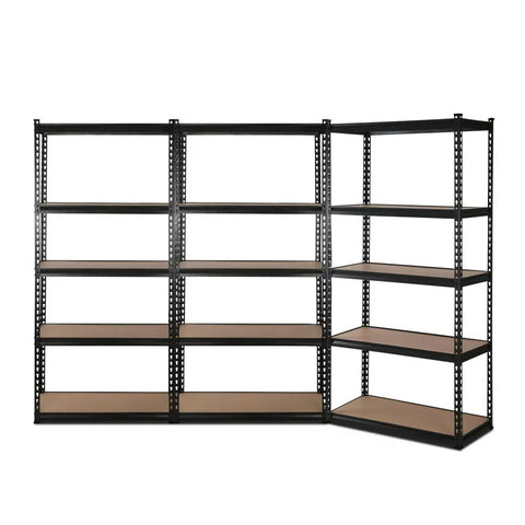 Giantz 3x1.8M Garage Shelving Warehouse Rack Pallet Racking Storage Shelve Black Chez Guru