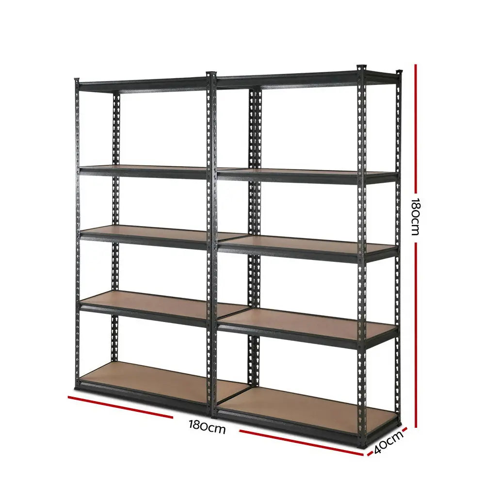 Giantz 2x1.8M Garage Shelving Warehouse Rack Pallet Racking Storage Charcoal Chez Guru