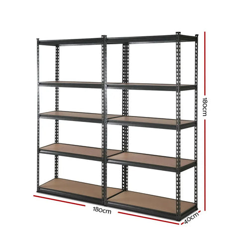 Giantz 2x1.8M Garage Shelving Warehouse Rack Pallet Racking Storage Charcoal Chez Guru