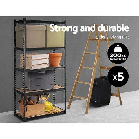 Giantz 5x1.8M Garage Shelving Warehouse Rack Pallet Racking Storage Charcoal Chez Guru
