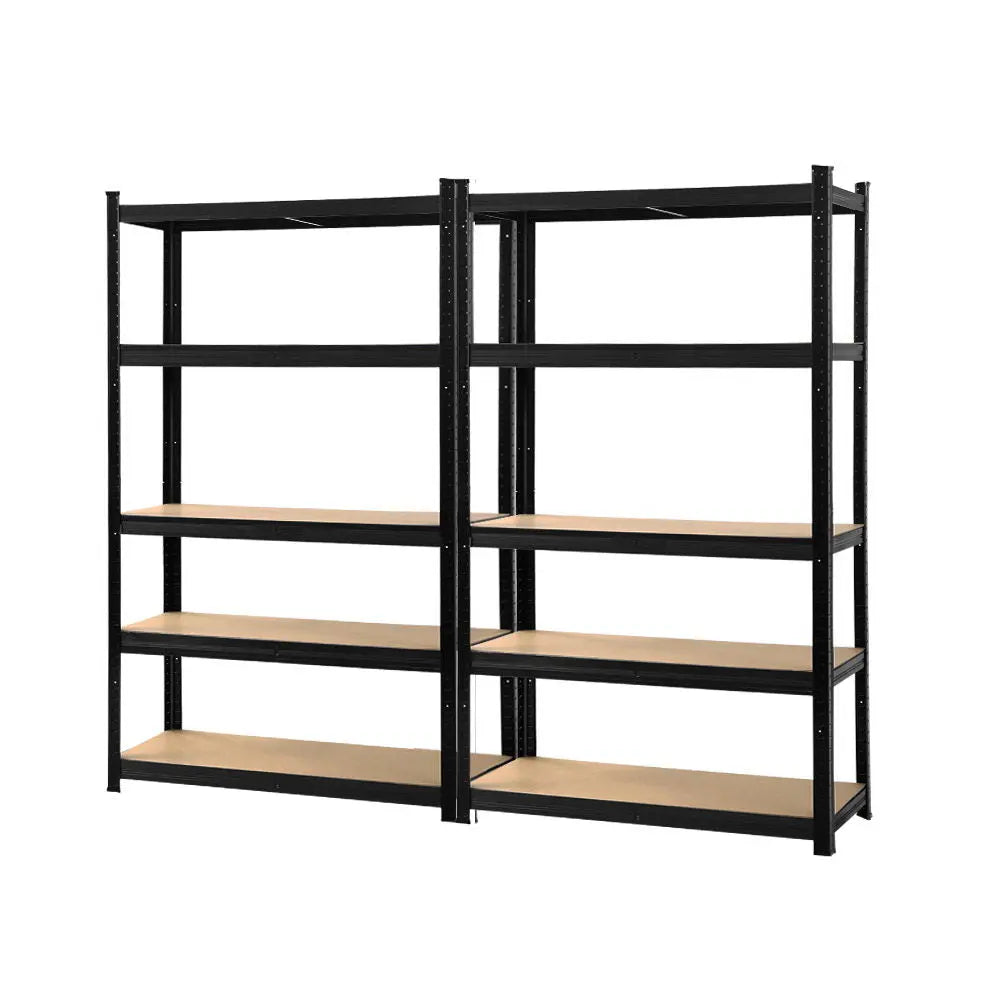 Giantz 2x1.8M Garage Shelving Warehouse Rack Pallet Racking Storage Shelf Black Chez Guru