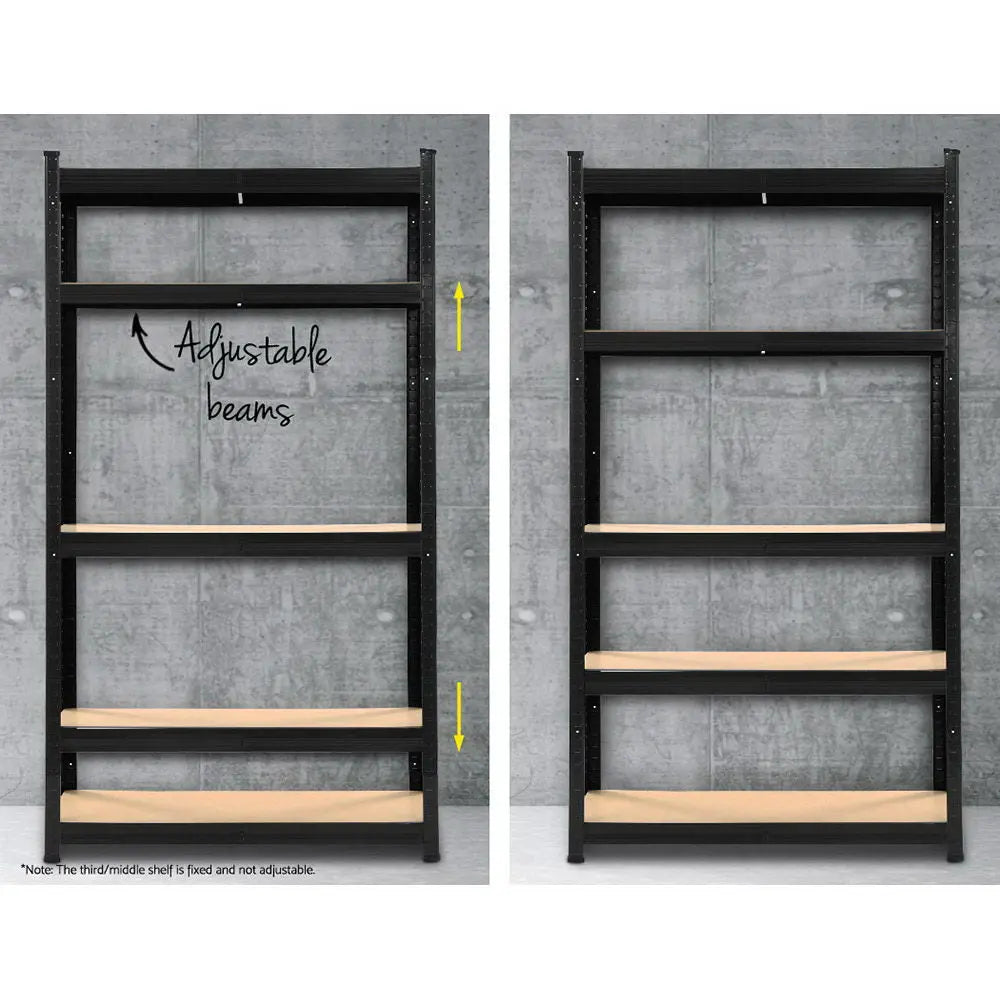 Giantz 2x1.8M Garage Shelving Warehouse Rack Pallet Racking Storage Shelf Black Chez Guru