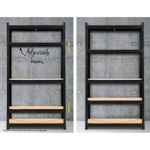 Giantz 2x1.8M Garage Shelving Warehouse Rack Pallet Racking Storage Shelf Black Chez Guru