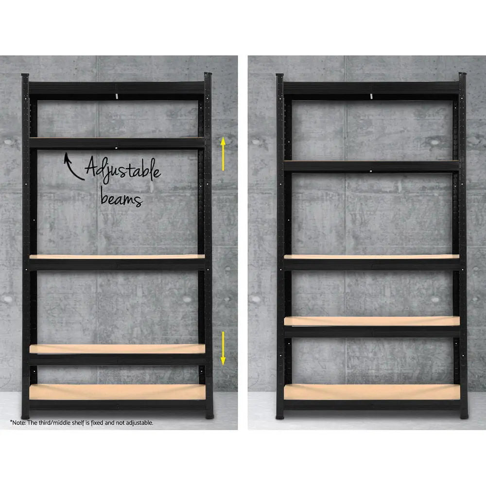 Giantz 3x1.8M Garage Shelving Warehouse Rack Pallet Racking Storage Shelf Black Chez Guru