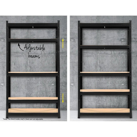Giantz 3x1.8M Garage Shelving Warehouse Rack Pallet Racking Storage Shelf Black Chez Guru