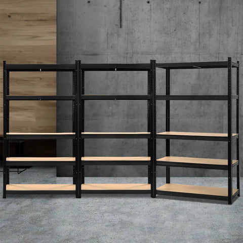 Giantz 3x1.8M Garage Shelving Warehouse Rack Pallet Racking Storage Shelf Black Chez Guru