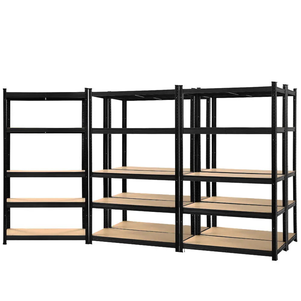 Giantz 5x1.8M Garage Shelving Warehouse Rack Pallet Racking Storage Shelf Black Chez Guru