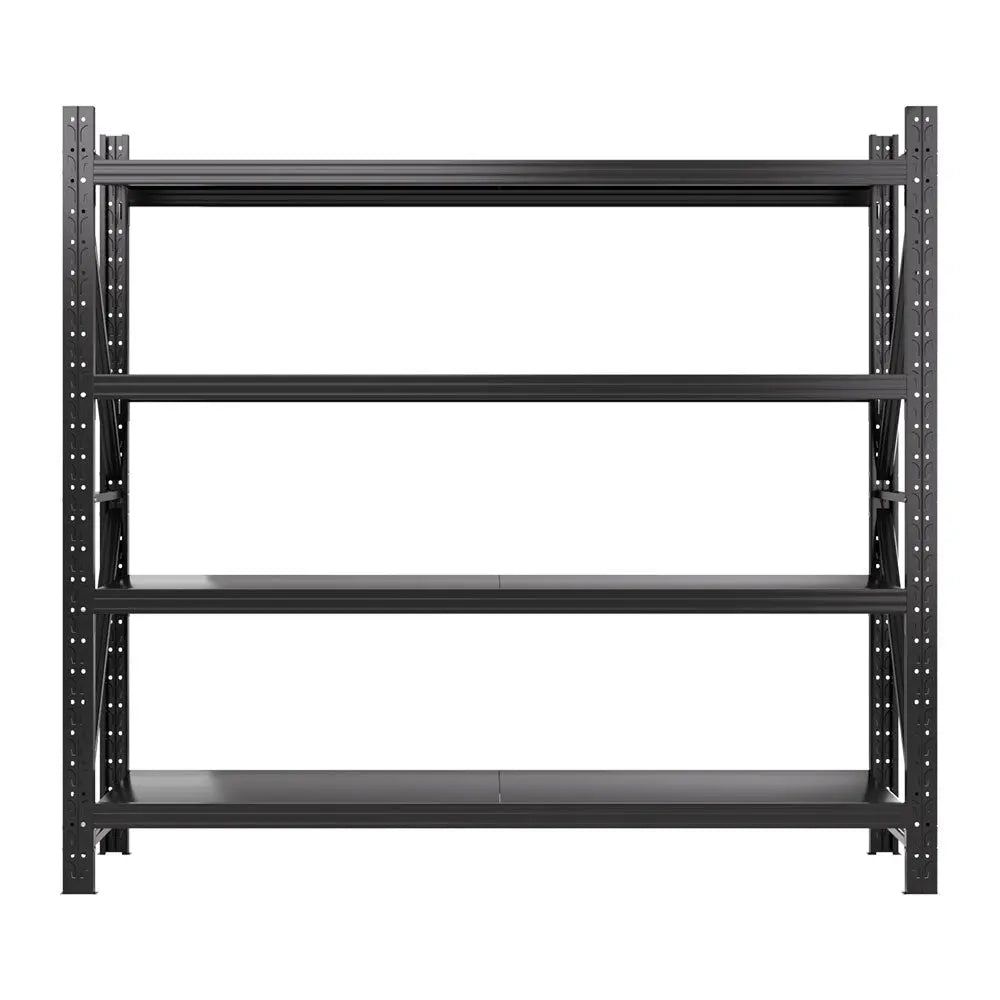 Giantz 2Mx1.8M Garage Shelving Warehouse Rack Pallet Racking Storage Shelf Black Chez Guru