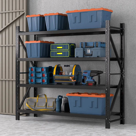Giantz 2Mx1.8M Garage Shelving Warehouse Rack Pallet Racking Storage Shelf Black Chez Guru