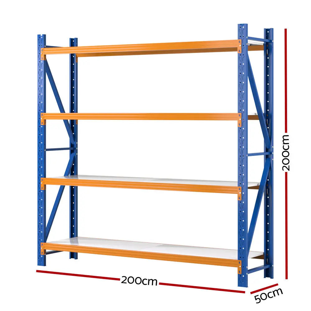 Giantz 2Mx2M Garage Shelving Warehouse Rack Pallet Racking Storage Shelf Blue Chez Guru