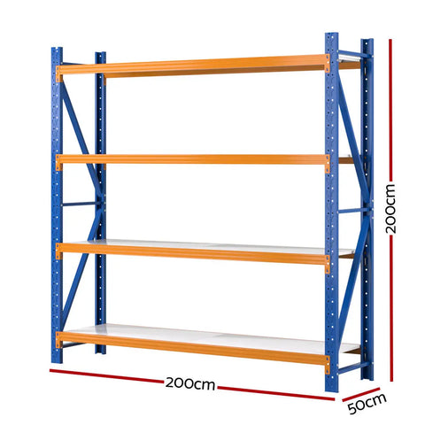 Giantz 2Mx2M Garage Shelving Warehouse Rack Pallet Racking Storage Shelf Blue Chez Guru