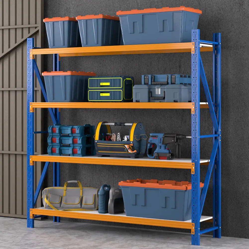 Giantz 2Mx2M Garage Shelving Warehouse Rack Pallet Racking Storage Shelf Blue Chez Guru