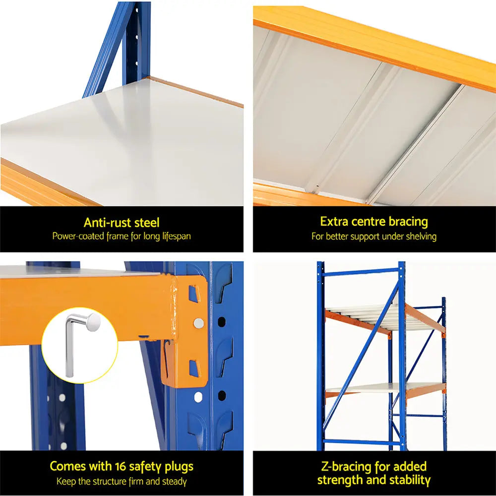 Giantz 2Mx2M Garage Shelving Warehouse Rack Pallet Racking Storage Shelf Blue Chez Guru